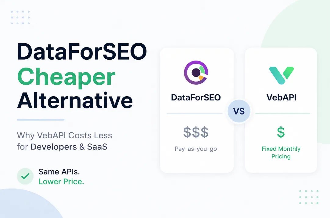 DataForSEO Cheaper Alternative: Why VebAPI Costs Less